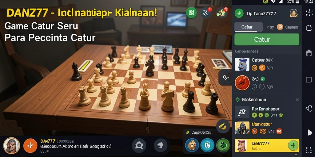 Tampilan antarmuka dan fungsi game Catur yang menarik.