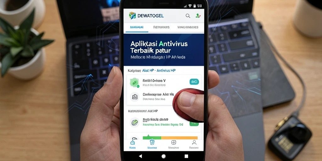 Screenshot antarmuka DEWATOGEL yang menunjukkan fitur pemindaian antivirus.
