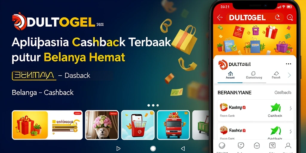 Antarmuka DULTOGEL dengan fitur cashback yang menarik.