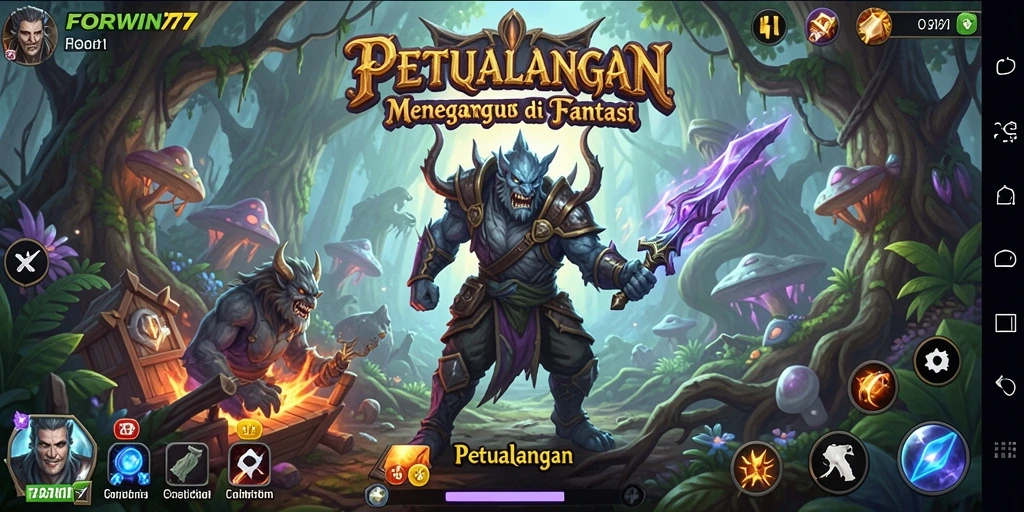 Antarmuka permainan FORWIN77 yang memukau dengan petualangan yang mendebarkan.