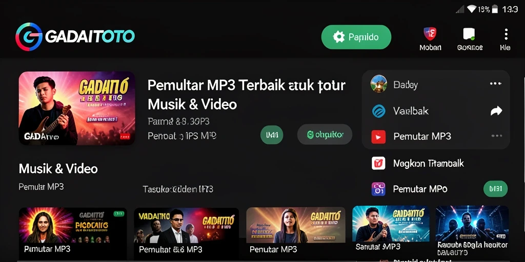Tampilan antarmuka GADAITOTO yang sederhana dan menarik.