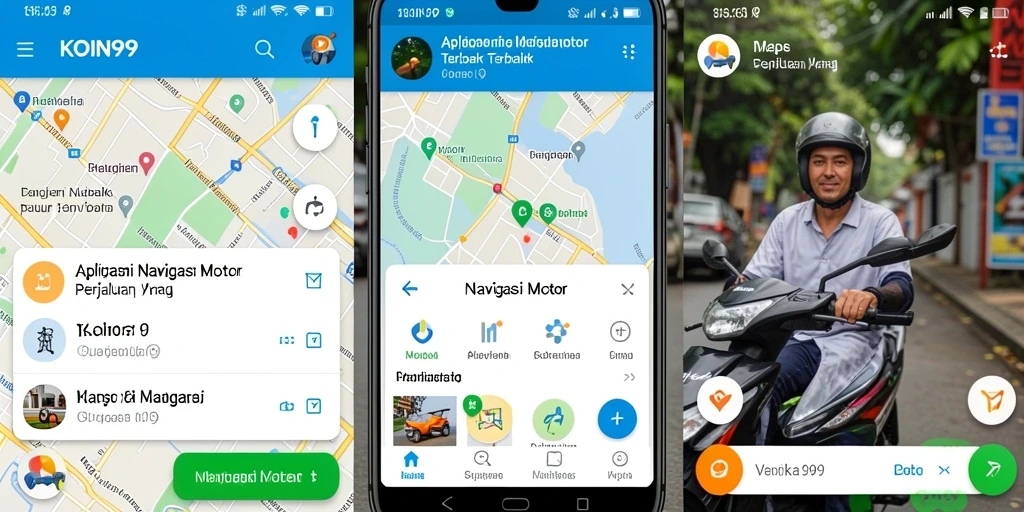 Antarmuka KOIN99 yang menampilkan fungsi navigasi motor yang sederhana dan efektif.