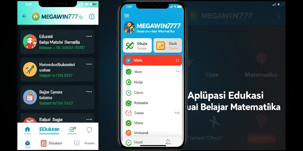 Antarmuka pengguna MEGAWIN777 yang intuitif untuk belajar matematika.