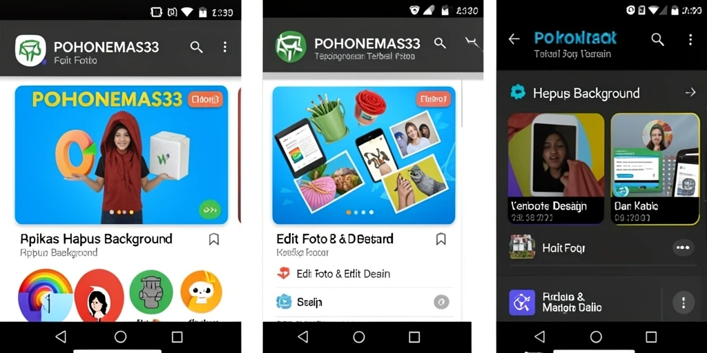 Screenshot antarmuka POHONEMAS33 dengan fitur Hapus Background yang mudah digunakan.