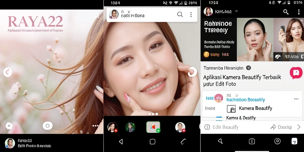 Tampilan antarmuka RAYA22 untuk editing foto yang menarik dan fungsional.