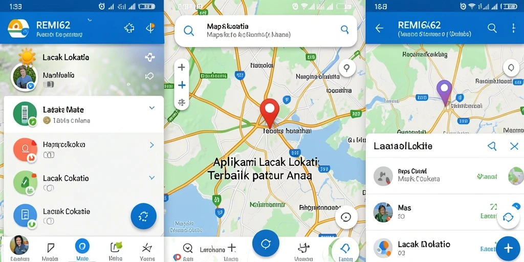 Tampilan antarmuka aplikasi Lacak Lokasi REMI62 yang bersih dan fungsional.