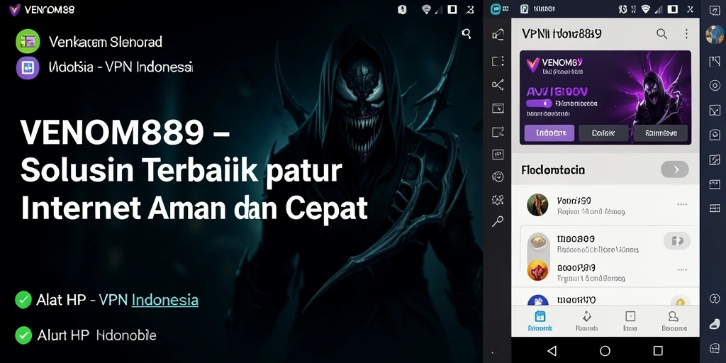 Tampilan antarmuka aplikasi VENOM889 yang sederhana dan fungsional.