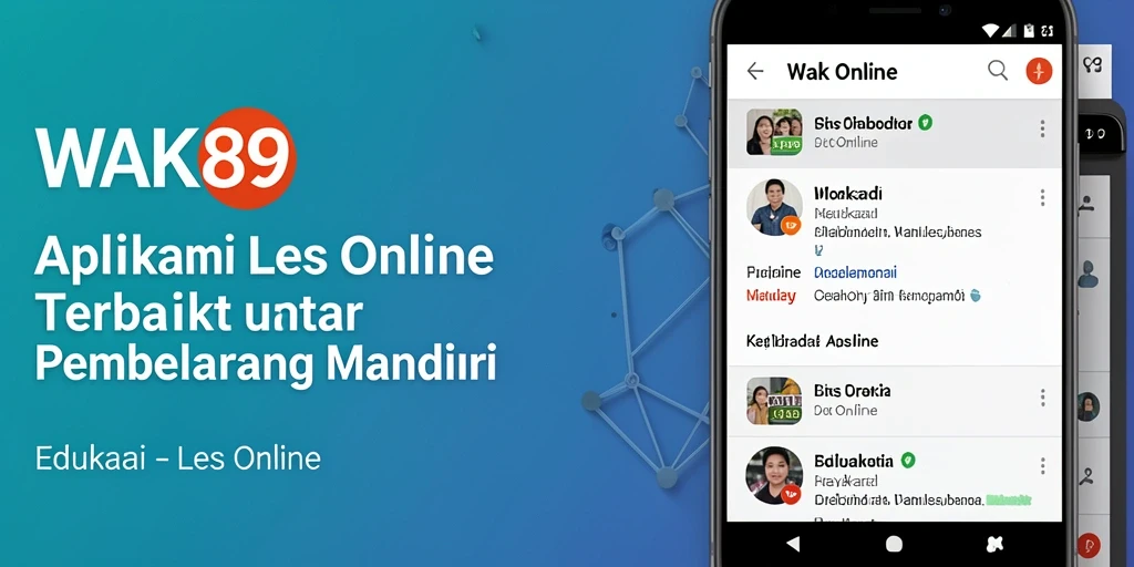Tampilan antarmuka aplikasi WAK89 yang ramah pengguna dan fungsional.